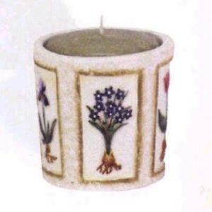 Botanical Ceramic Votive Candle Holder #10140 (NWT) #2
